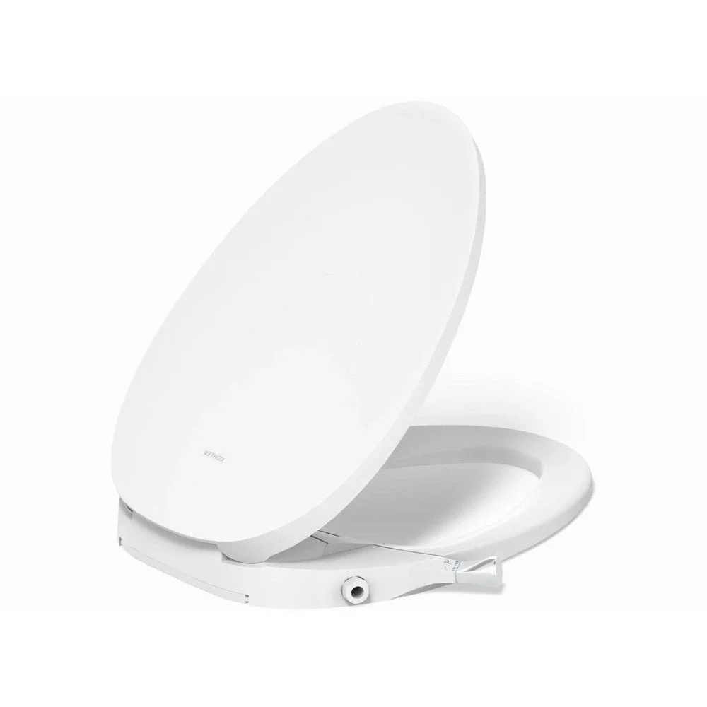 Kohler PureWash M300 Manual Elongated White Bidet Toilet Seat, Chrome Handle